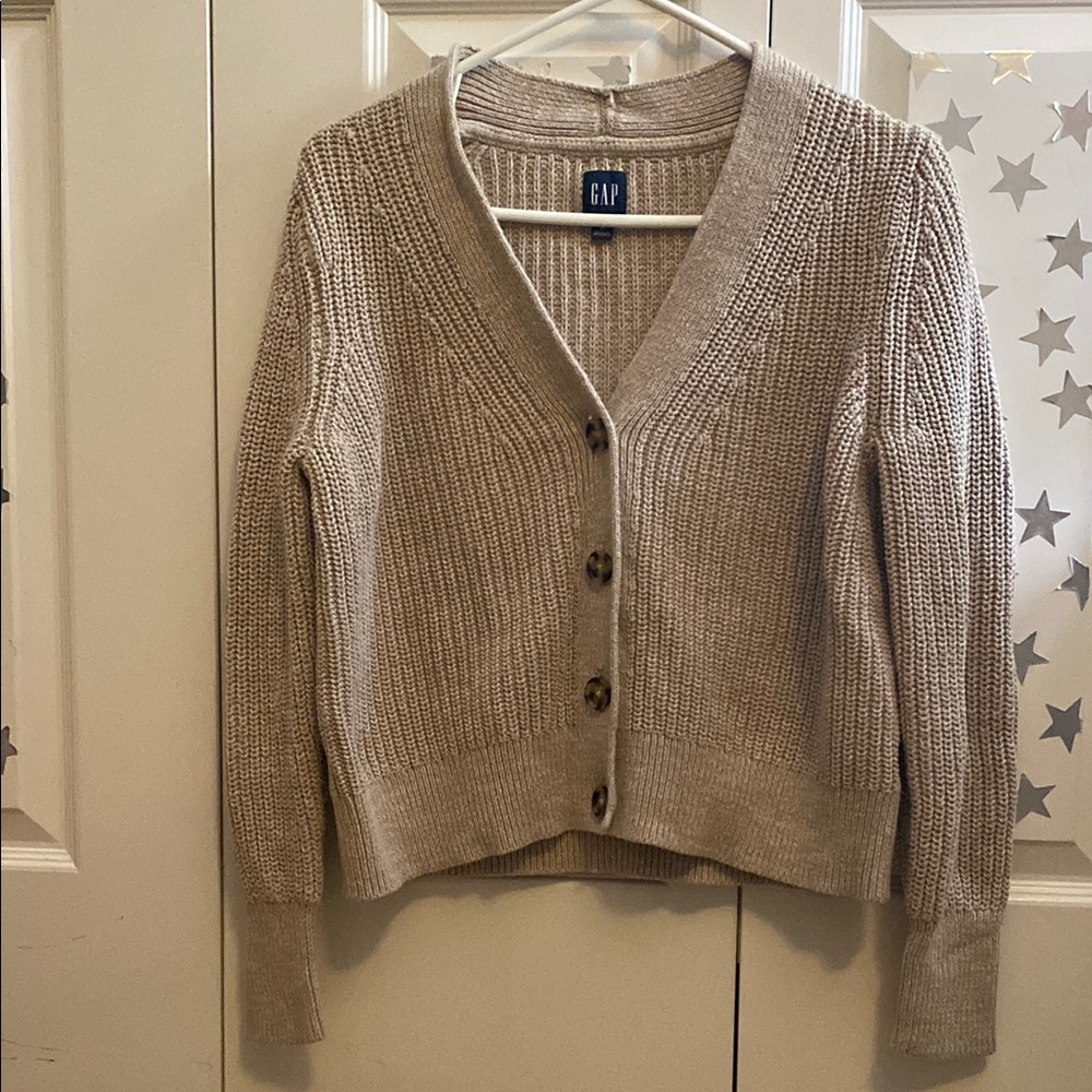 GAP Women's Beige Cardigan Sweater